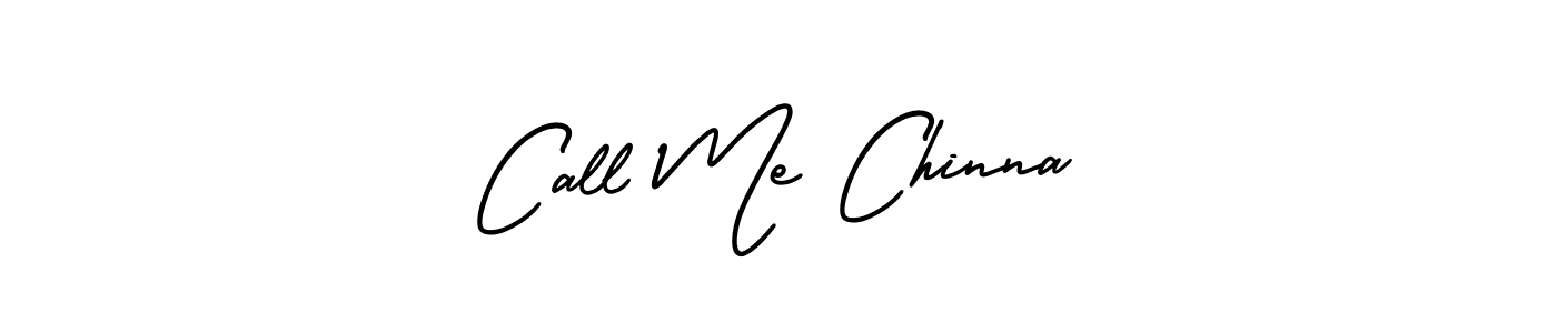 You should practise on your own different ways (AmerikaSignatureDemo-Regular) to write your name (Call Me Chinna) in signature. don't let someone else do it for you. Call Me Chinna signature style 3 images and pictures png