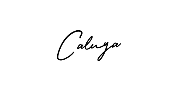 How to make Caluya name signature. Use AmerikaSignatureDemo-Regular style for creating short signs online. This is the latest handwritten sign. Caluya signature style 3 images and pictures png