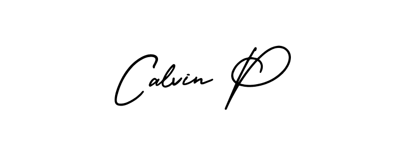 Design your own signature with our free online signature maker. With this signature software, you can create a handwritten (AmerikaSignatureDemo-Regular) signature for name Calvin P. Calvin P signature style 3 images and pictures png