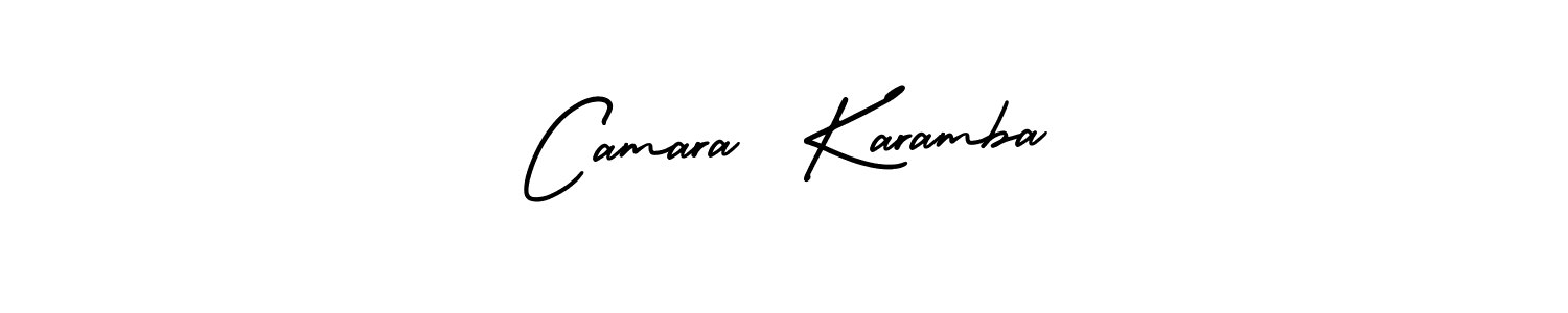 How to make Camara  Karamba name signature. Use AmerikaSignatureDemo-Regular style for creating short signs online. This is the latest handwritten sign. Camara  Karamba signature style 3 images and pictures png