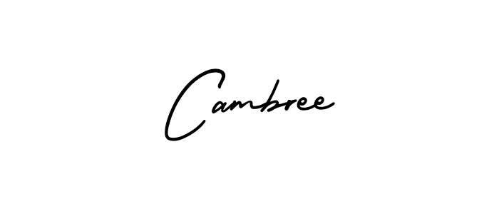 Design your own signature with our free online signature maker. With this signature software, you can create a handwritten (AmerikaSignatureDemo-Regular) signature for name Cambree. Cambree signature style 3 images and pictures png