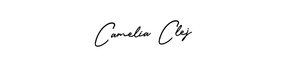 How to make Camelia Clej name signature. Use AmerikaSignatureDemo-Regular style for creating short signs online. This is the latest handwritten sign. Camelia Clej signature style 3 images and pictures png