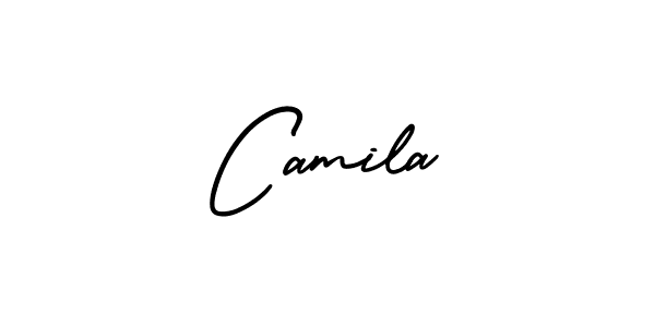 The best way (AmerikaSignatureDemo-Regular) to make a short signature is to pick only two or three words in your name. The name Camila include a total of six letters. For converting this name. Camila signature style 3 images and pictures png