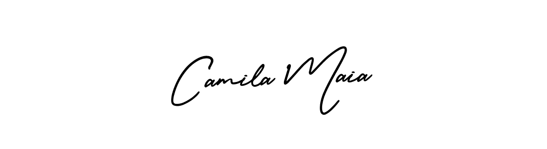 Camila Maia stylish signature style. Best Handwritten Sign (AmerikaSignatureDemo-Regular) for my name. Handwritten Signature Collection Ideas for my name Camila Maia. Camila Maia signature style 3 images and pictures png