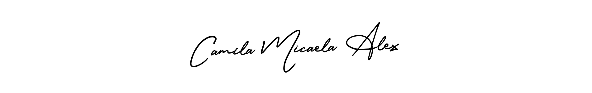 Similarly AmerikaSignatureDemo-Regular is the best handwritten signature design. Signature creator online .You can use it as an online autograph creator for name Camila Micaela Alex. Camila Micaela Alex signature style 3 images and pictures png