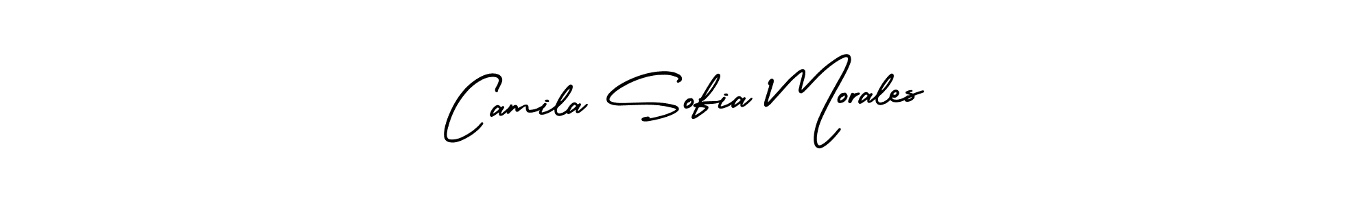 if you are searching for the best signature style for your name Camila Sofia Morales. so please give up your signature search. here we have designed multiple signature styles  using AmerikaSignatureDemo-Regular. Camila Sofia Morales signature style 3 images and pictures png