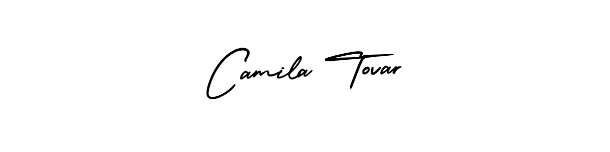 The best way (AmerikaSignatureDemo-Regular) to make a short signature is to pick only two or three words in your name. The name Camila Tovar include a total of six letters. For converting this name. Camila Tovar signature style 3 images and pictures png