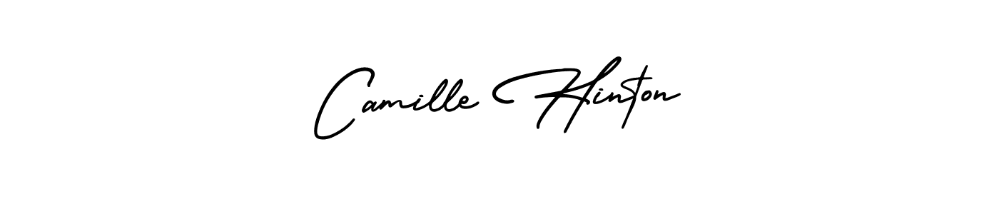How to make Camille Hinton name signature. Use AmerikaSignatureDemo-Regular style for creating short signs online. This is the latest handwritten sign. Camille Hinton signature style 3 images and pictures png
