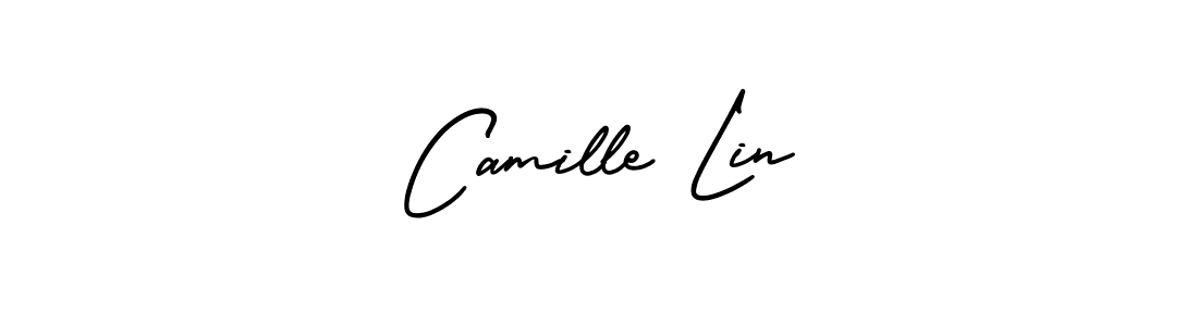 Make a beautiful signature design for name Camille Lin. With this signature (AmerikaSignatureDemo-Regular) style, you can create a handwritten signature for free. Camille Lin signature style 3 images and pictures png