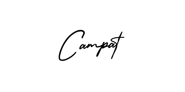 Use a signature maker to create a handwritten signature online. With this signature software, you can design (AmerikaSignatureDemo-Regular) your own signature for name Campat. Campat signature style 3 images and pictures png