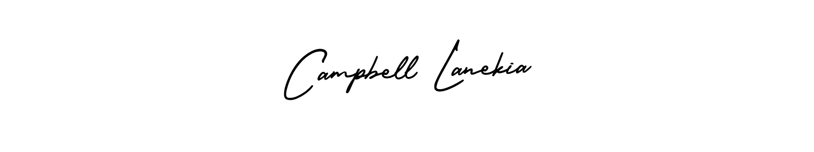 How to make Campbell Lanekia signature? AmerikaSignatureDemo-Regular is a professional autograph style. Create handwritten signature for Campbell Lanekia name. Campbell Lanekia signature style 3 images and pictures png