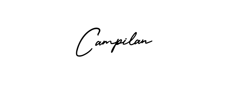 Use a signature maker to create a handwritten signature online. With this signature software, you can design (AmerikaSignatureDemo-Regular) your own signature for name Campilan. Campilan signature style 3 images and pictures png