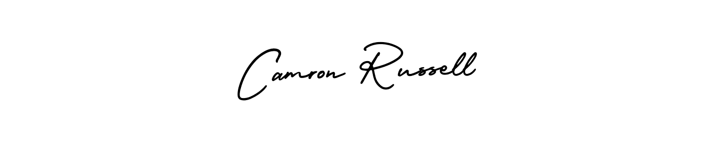 Create a beautiful signature design for name Camron Russell. With this signature (AmerikaSignatureDemo-Regular) fonts, you can make a handwritten signature for free. Camron Russell signature style 3 images and pictures png