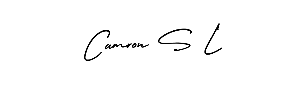 Design your own signature with our free online signature maker. With this signature software, you can create a handwritten (AmerikaSignatureDemo-Regular) signature for name Camron S L. Camron S L signature style 3 images and pictures png