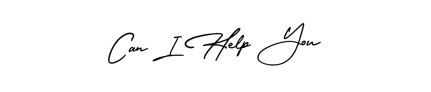 You should practise on your own different ways (AmerikaSignatureDemo-Regular) to write your name (Can I Help You) in signature. don't let someone else do it for you. Can I Help You signature style 3 images and pictures png