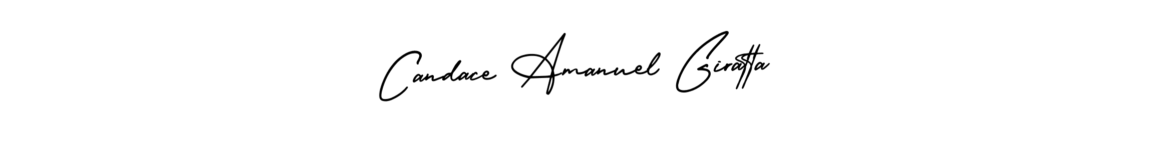 You should practise on your own different ways (AmerikaSignatureDemo-Regular) to write your name (Candace Amanuel Giratta) in signature. don't let someone else do it for you. Candace Amanuel Giratta signature style 3 images and pictures png