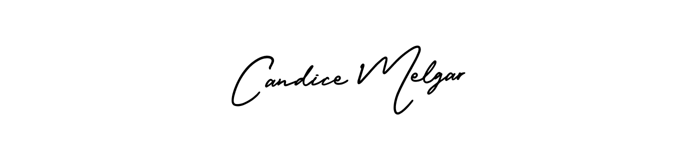 The best way (AmerikaSignatureDemo-Regular) to make a short signature is to pick only two or three words in your name. The name Candice Melgar include a total of six letters. For converting this name. Candice Melgar signature style 3 images and pictures png