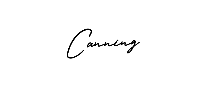 Canning stylish signature style. Best Handwritten Sign (AmerikaSignatureDemo-Regular) for my name. Handwritten Signature Collection Ideas for my name Canning. Canning signature style 3 images and pictures png