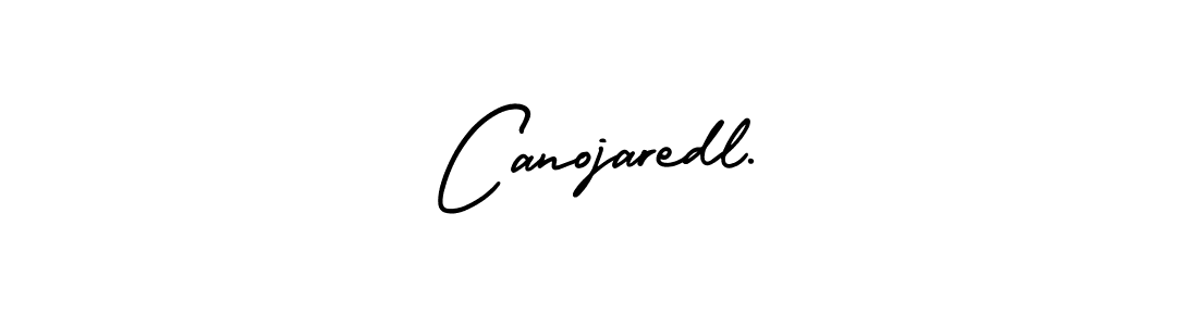 Use a signature maker to create a handwritten signature online. With this signature software, you can design (AmerikaSignatureDemo-Regular) your own signature for name Canojaredl.. Canojaredl. signature style 3 images and pictures png
