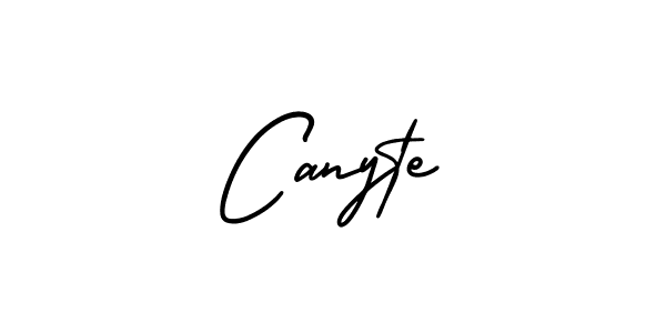 How to make Canyte signature? AmerikaSignatureDemo-Regular is a professional autograph style. Create handwritten signature for Canyte name. Canyte signature style 3 images and pictures png