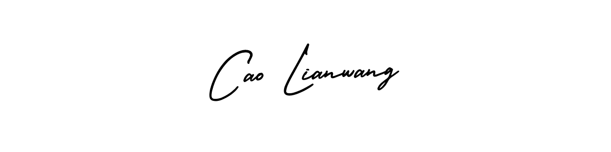 Similarly AmerikaSignatureDemo-Regular is the best handwritten signature design. Signature creator online .You can use it as an online autograph creator for name Cao Lianwang. Cao Lianwang signature style 3 images and pictures png