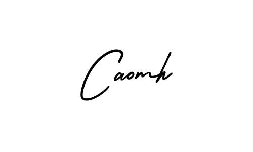 The best way (AmerikaSignatureDemo-Regular) to make a short signature is to pick only two or three words in your name. The name Caomh include a total of six letters. For converting this name. Caomh signature style 3 images and pictures png
