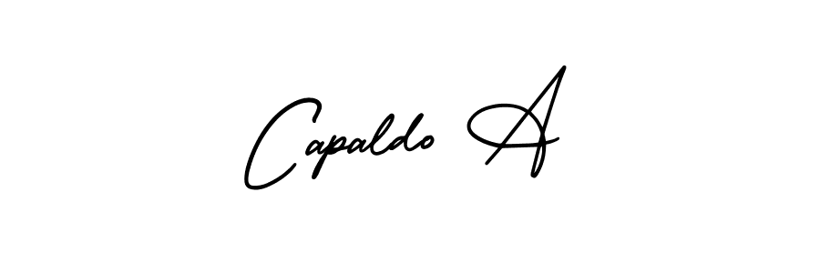 Capaldo A stylish signature style. Best Handwritten Sign (AmerikaSignatureDemo-Regular) for my name. Handwritten Signature Collection Ideas for my name Capaldo A. Capaldo A signature style 3 images and pictures png