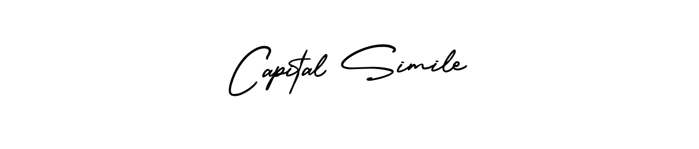 Design your own signature with our free online signature maker. With this signature software, you can create a handwritten (AmerikaSignatureDemo-Regular) signature for name Capital Simile. Capital Simile signature style 3 images and pictures png