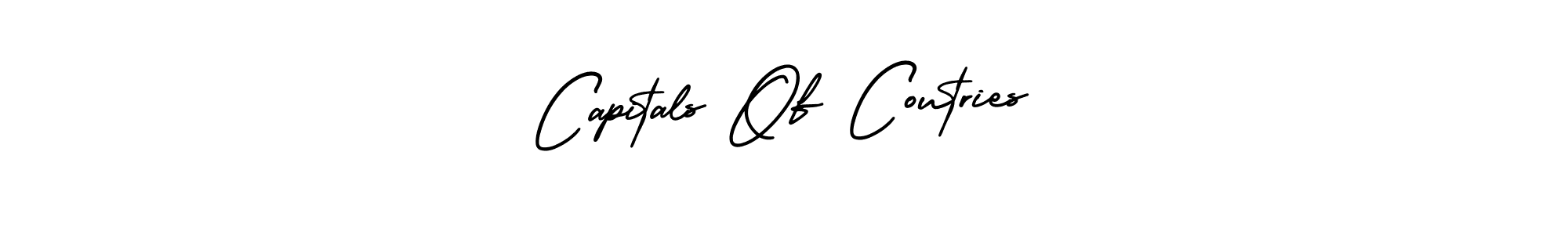 Similarly AmerikaSignatureDemo-Regular is the best handwritten signature design. Signature creator online .You can use it as an online autograph creator for name Capitals Of Coutries. Capitals Of Coutries signature style 3 images and pictures png