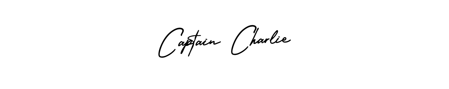 Captain Charlie stylish signature style. Best Handwritten Sign (AmerikaSignatureDemo-Regular) for my name. Handwritten Signature Collection Ideas for my name Captain Charlie. Captain Charlie signature style 3 images and pictures png