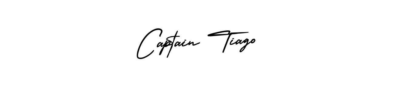 Captain Tiago stylish signature style. Best Handwritten Sign (AmerikaSignatureDemo-Regular) for my name. Handwritten Signature Collection Ideas for my name Captain Tiago. Captain Tiago signature style 3 images and pictures png