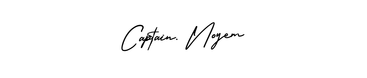 You should practise on your own different ways (AmerikaSignatureDemo-Regular) to write your name (Captain. Noyem) in signature. don't let someone else do it for you. Captain. Noyem signature style 3 images and pictures png