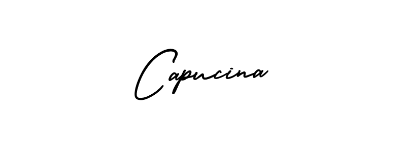 Design your own signature with our free online signature maker. With this signature software, you can create a handwritten (AmerikaSignatureDemo-Regular) signature for name Capucina. Capucina signature style 3 images and pictures png