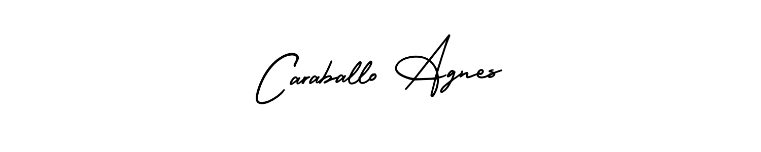 Caraballo Agnes stylish signature style. Best Handwritten Sign (AmerikaSignatureDemo-Regular) for my name. Handwritten Signature Collection Ideas for my name Caraballo Agnes. Caraballo Agnes signature style 3 images and pictures png