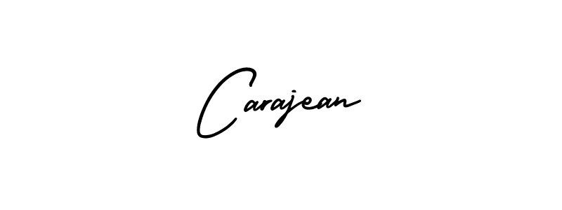The best way (AmerikaSignatureDemo-Regular) to make a short signature is to pick only two or three words in your name. The name Carajean include a total of six letters. For converting this name. Carajean signature style 3 images and pictures png