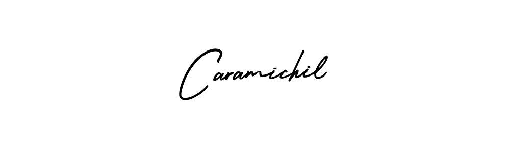 The best way (AmerikaSignatureDemo-Regular) to make a short signature is to pick only two or three words in your name. The name Caramichil include a total of six letters. For converting this name. Caramichil signature style 3 images and pictures png