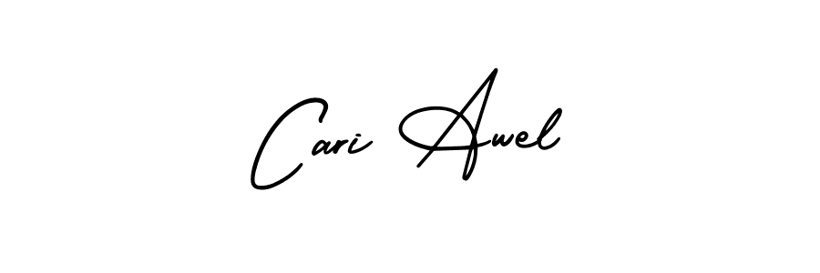 Use a signature maker to create a handwritten signature online. With this signature software, you can design (AmerikaSignatureDemo-Regular) your own signature for name Cari Awel. Cari Awel signature style 3 images and pictures png