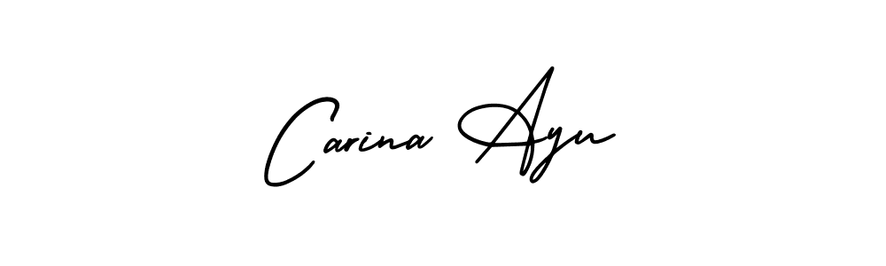 Carina Ayu stylish signature style. Best Handwritten Sign (AmerikaSignatureDemo-Regular) for my name. Handwritten Signature Collection Ideas for my name Carina Ayu. Carina Ayu signature style 3 images and pictures png