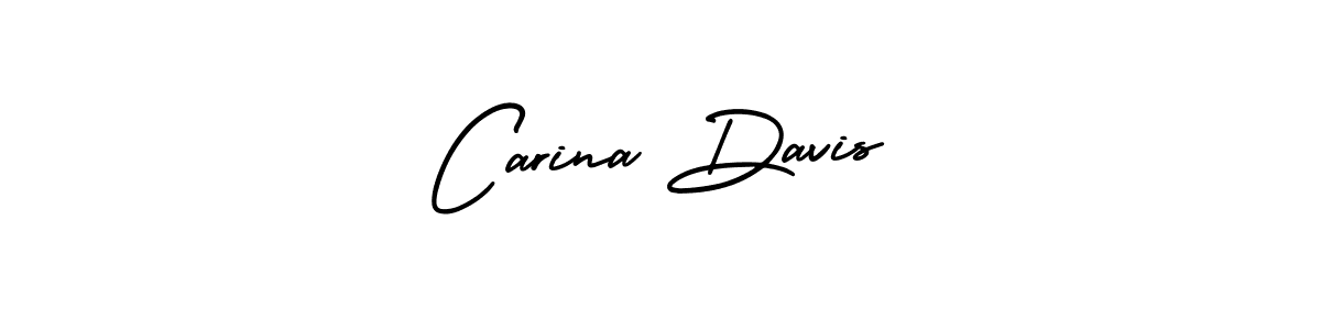 How to make Carina Davis name signature. Use AmerikaSignatureDemo-Regular style for creating short signs online. This is the latest handwritten sign. Carina Davis signature style 3 images and pictures png