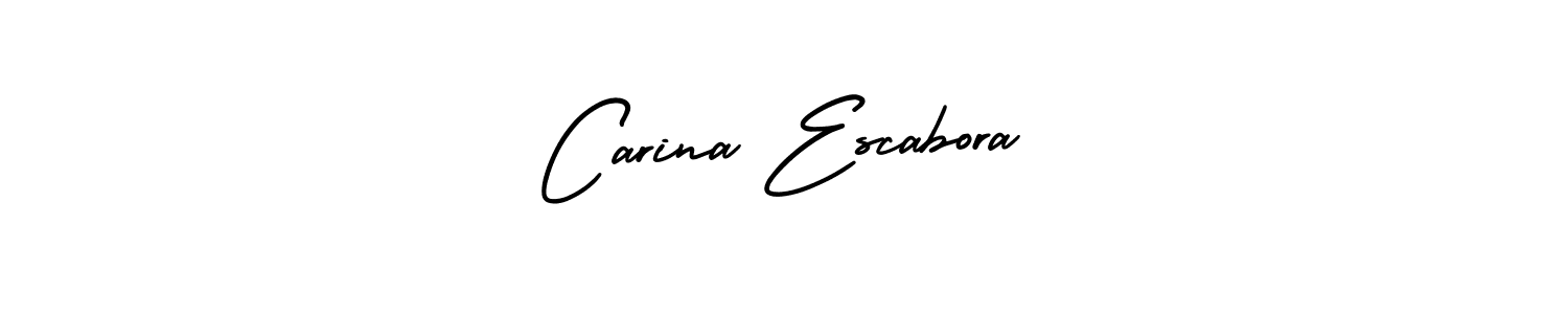 How to make Carina Escabora name signature. Use AmerikaSignatureDemo-Regular style for creating short signs online. This is the latest handwritten sign. Carina Escabora signature style 3 images and pictures png