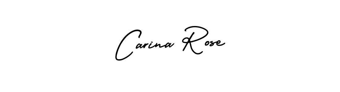 Carina Rose stylish signature style. Best Handwritten Sign (AmerikaSignatureDemo-Regular) for my name. Handwritten Signature Collection Ideas for my name Carina Rose. Carina Rose signature style 3 images and pictures png