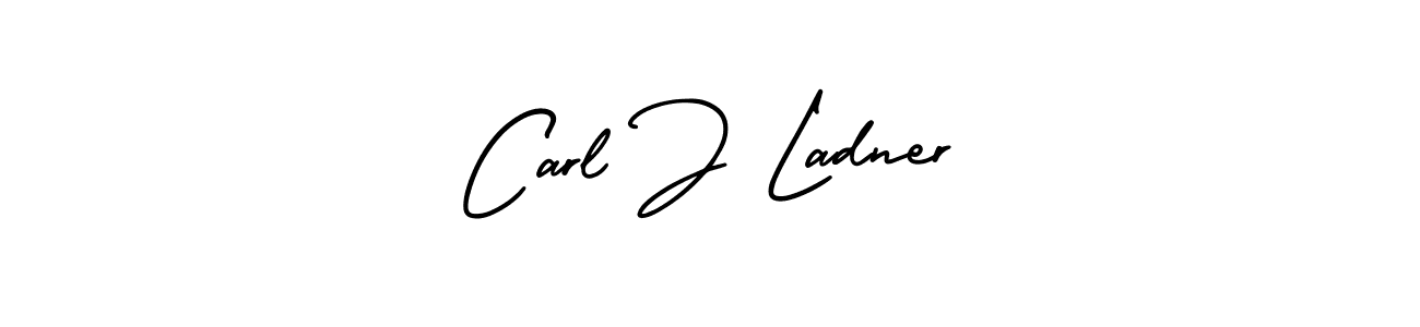 Create a beautiful signature design for name Carl J Ladner. With this signature (AmerikaSignatureDemo-Regular) fonts, you can make a handwritten signature for free. Carl J Ladner signature style 3 images and pictures png