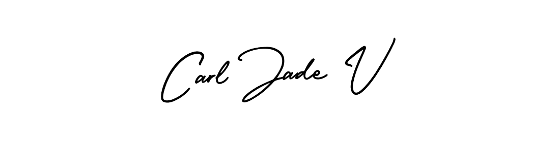 How to Draw Carl Jade V signature style? AmerikaSignatureDemo-Regular is a latest design signature styles for name Carl Jade V. Carl Jade V signature style 3 images and pictures png