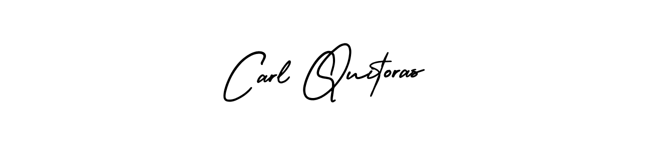 Carl Quitoras stylish signature style. Best Handwritten Sign (AmerikaSignatureDemo-Regular) for my name. Handwritten Signature Collection Ideas for my name Carl Quitoras. Carl Quitoras signature style 3 images and pictures png