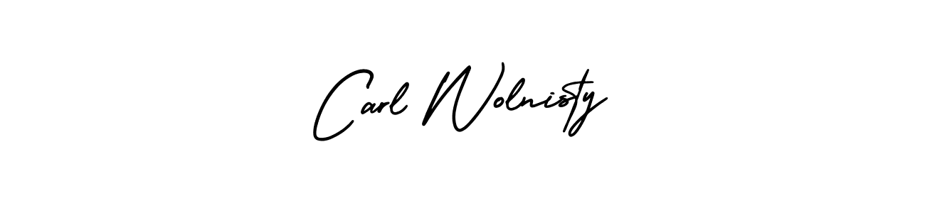 Carl Wolnisty stylish signature style. Best Handwritten Sign (AmerikaSignatureDemo-Regular) for my name. Handwritten Signature Collection Ideas for my name Carl Wolnisty. Carl Wolnisty signature style 3 images and pictures png