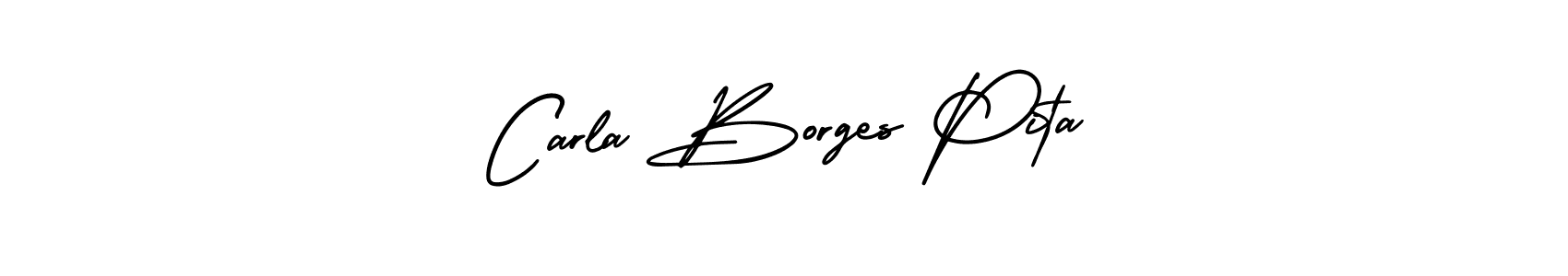 How to make Carla Borges Pita name signature. Use AmerikaSignatureDemo-Regular style for creating short signs online. This is the latest handwritten sign. Carla Borges Pita signature style 3 images and pictures png