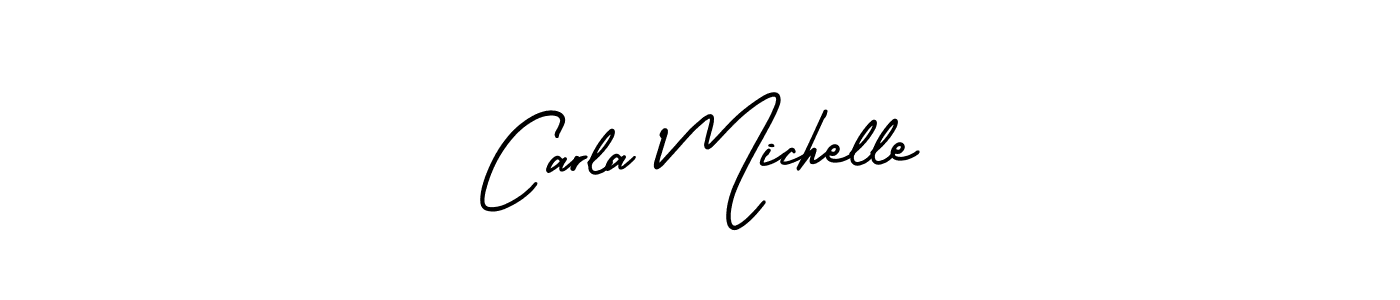 Use a signature maker to create a handwritten signature online. With this signature software, you can design (AmerikaSignatureDemo-Regular) your own signature for name Carla Michelle. Carla Michelle signature style 3 images and pictures png