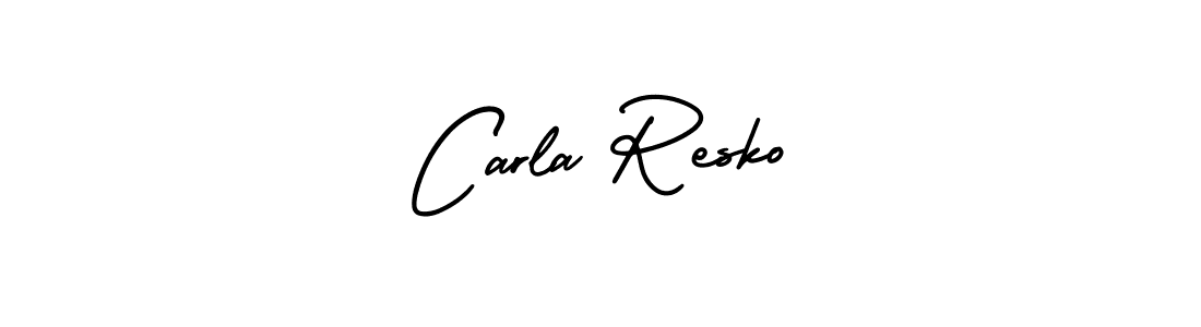 How to make Carla Resko signature? AmerikaSignatureDemo-Regular is a professional autograph style. Create handwritten signature for Carla Resko name. Carla Resko signature style 3 images and pictures png