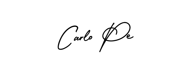 How to make Carlo Pe name signature. Use AmerikaSignatureDemo-Regular style for creating short signs online. This is the latest handwritten sign. Carlo Pe signature style 3 images and pictures png