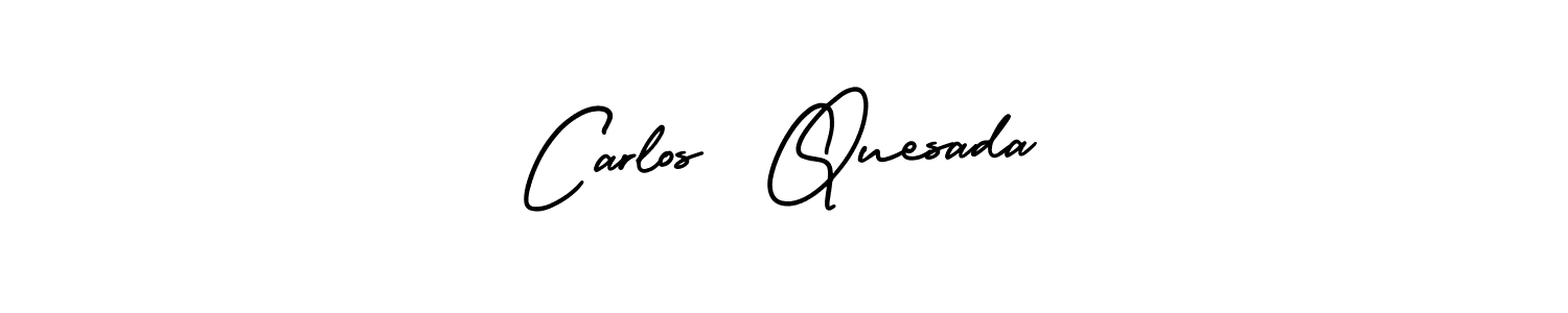 Use a signature maker to create a handwritten signature online. With this signature software, you can design (AmerikaSignatureDemo-Regular) your own signature for name Carlos  Quesada. Carlos  Quesada signature style 3 images and pictures png